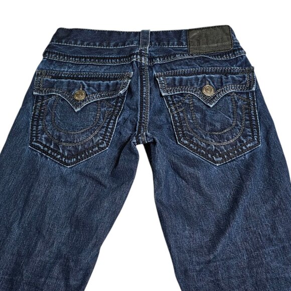 True Religion Jeans Womens 29 Billy Big QT Dark Wash Low Rise Boot Made In USA - Picture 3 of 11